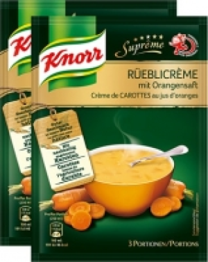 Knorr Supr&ecirc;me Suppe R&uuml;eblicr&egrave;me mit Orangen