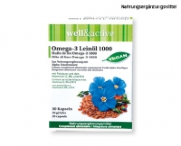 WELL & ACTIVE Omega 3 Lein&ouml;l Kapseln CHF&nbsp;6.99