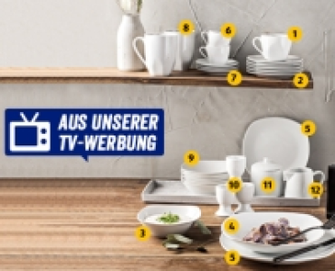 CROFTON® Porzellan Starter-Set, 62-teilig