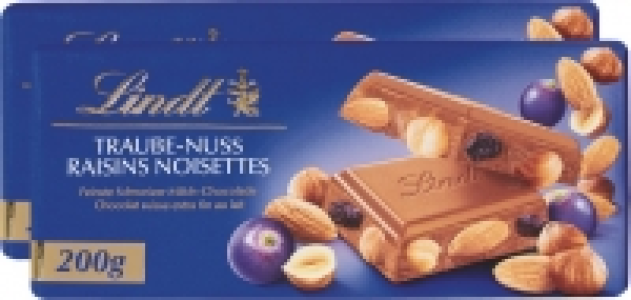 Lindt Tafelschokolade Traube-Nuss