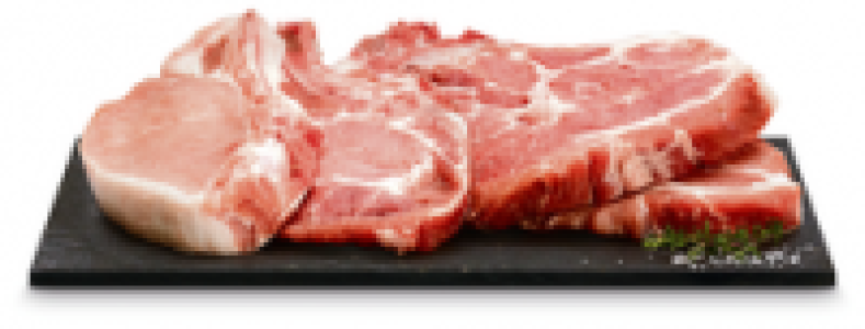 Coop Naturafarm Schweinskoteletts, 2 St&uuml;ck mager und 2 St&uuml;ck vom Hals,