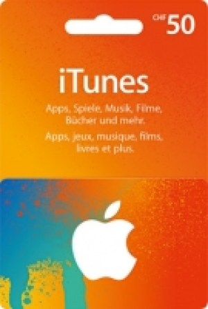 iTunes Geschenkkarte im Wert von CHF 50.