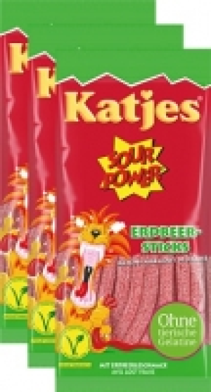 Katjes Sour Power Sticks Erdbeere