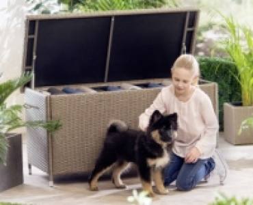 GARDENLINE® Geflecht-Kissenbox