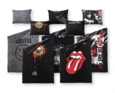 Aldi Suisse  NIRVANA/GUNS NROSES/AC/DC®/THE ROLLING STONES®/KISS® Bettwäsche Rockst