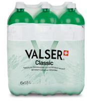 Coop  Valser Classic, 6 x 1,5 Liter (1 l = 0.51)