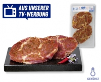 Aldi Suisse  COUNTRYS BEST Schweinshalssteak mit Chili und Lavendel