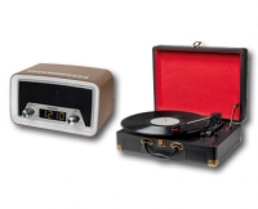 MEDION® LIFE® Retro-Uhrenradio/-USB-Plattenspieler