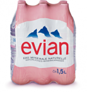 Evian, 6 x 1,5 Liter (1 l = 0.44)