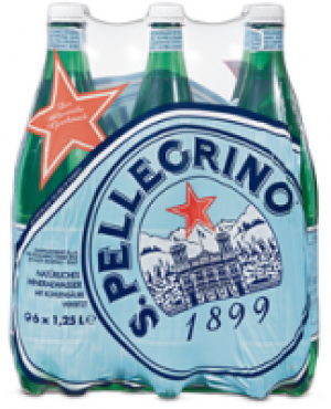S. Pellegrino mit Kohlensäure, 6 x 1,25 Liter (1 l = 0.53)
