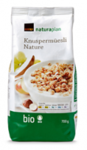 Coop  Coop Naturaplan Bio-Knuspermüesli Nature, 2 x 700 g, Duo (100 g = 0.78