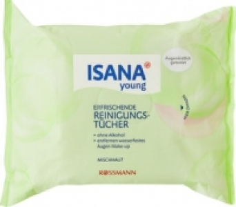 ISANA Young Erfrischende Reinigungstücher