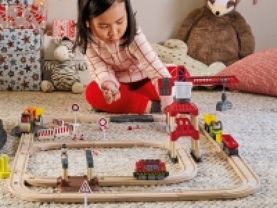 Eisenbahn-Set Baustelle, 67-teilig