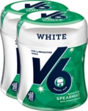 V6 Kaugummi Bottle White Spearmint