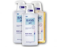 Aldi Suisse  BASIS® PH Bodylotion/ -milk/Duschöl