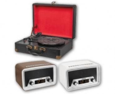 Aldi Suisse  MEDION® LIFE® Retro-Uhrenradio/-USB-Plattenspieler