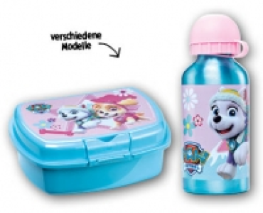 Aldi Suisse  PAW PATROL/DISNEY FROZEN/FEUERWEHRMANN SAM Snack-Box/Alu-Trinkflasche