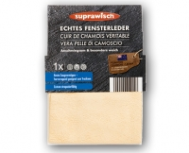 Aldi Suisse  SUPRAWISH Echtes Fensterleder