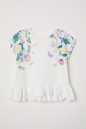 HM   Volantshirt mit Kurzarm