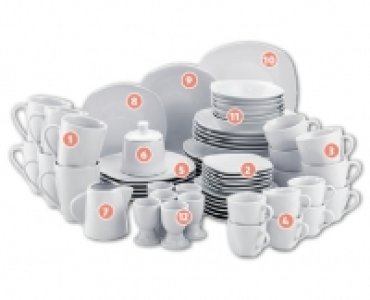 Aldi Suisse  CROFTON® Porzellan-Starter-Set, 62-teilig