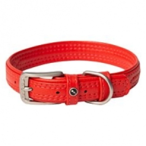 Qualipet  Rogz Hunde Lederhalsband rot