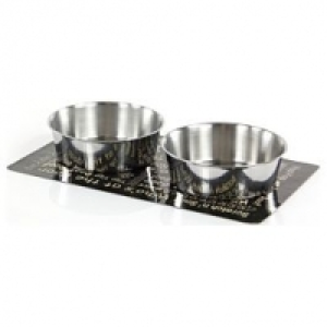 Qualipet  swisspet Magnetmatte Woof mit 2 Stahlnäpfen
