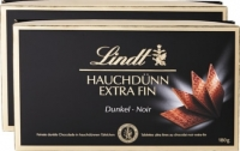 Denner  Lindt Hauchdünn Schokoladentäfelchen Dunkel