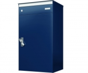 Stebler Briefkasten mit Paketschliessfach s:box17 Saphirblau/Blau