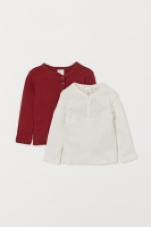 HM   2er-Pack Pointelle-Shirts