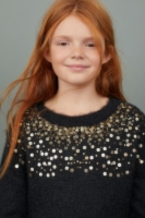 HM   Flauschiger Paillettenpullover