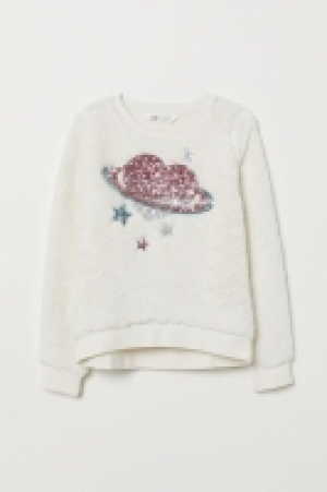 HM   Sweatshirt mit Applikationen