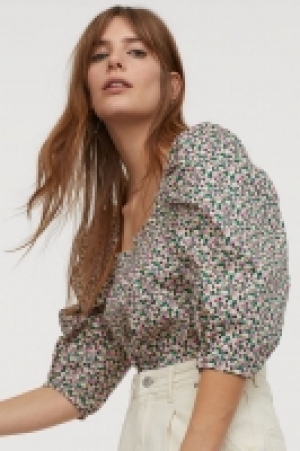 Baumwollbluse mit Puffärmeln CHF 15.95