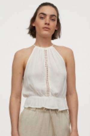 Gecrinkeltes Top mit Spitze CHF 13.95