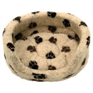 Danish Design Vlies Bettchen beige mit braunen Pfoten