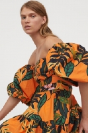 Popelinebluse mit Puffärmeln CHF 22.95