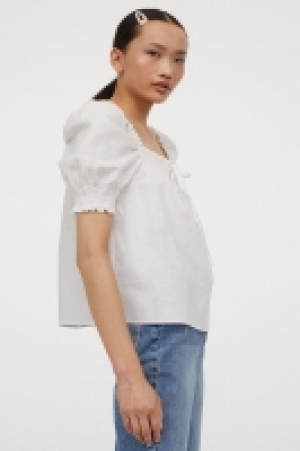 Baumwollbluse mit Puffärmeln CHF 8.95
