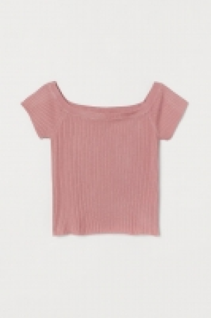 Geripptes Off-Shoulder-Shirt CHF 7.95