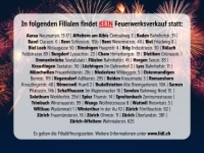 Feuerwerksverkauf CHF 12.99