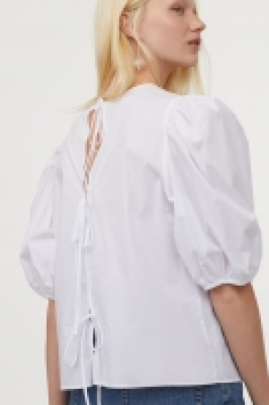 Baumwollbluse mit Puffärmeln CHF 7.95