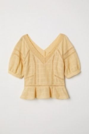 Baumwollbluse mit V-Ausschnitt CHF 29.95