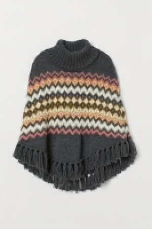 HM  Strickponcho mit Rollkragen