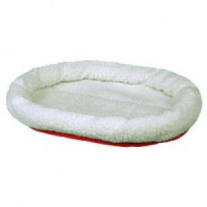 Qualipet  Trixie Kuschelbett 47x38cm wollweiss-rot