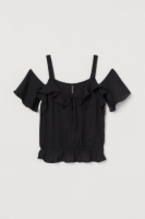 HM  Cold-Shoulder-Bluse mit Volant