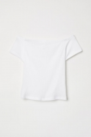 Geripptes Off-Shoulder-Shirt CHF 4.95