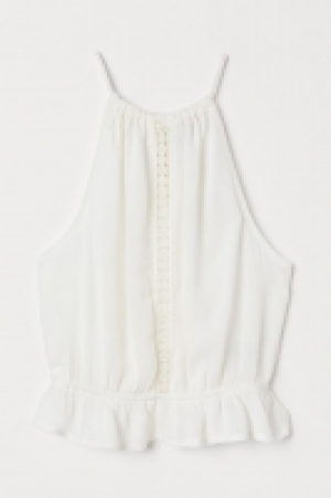 Gecrinkeltes Top mit Spitze CHF 13.95