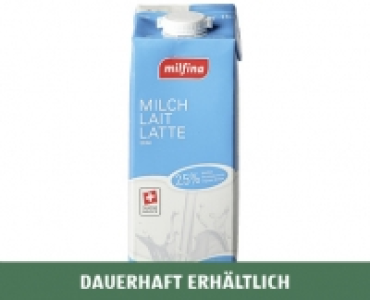 Aldi Suisse  MILFINA MILCHDRINK UHT 2,5% FETT