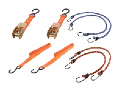 Spanngurt- und Gepäckbänder-Set, 8-teilig