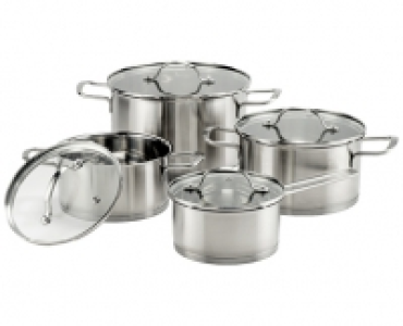 CROFTON® EDELSTAHL-KOCHTOPFSET, 8-TEILIG