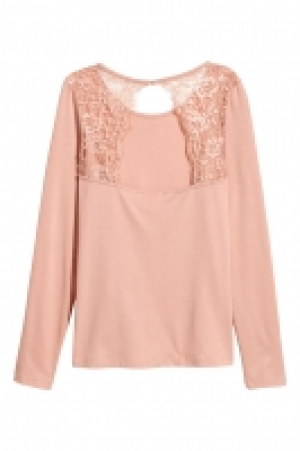 HM  Jerseyshirt mit Spitze
