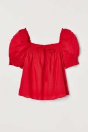 Baumwollbluse mit Puffärmeln CHF 8.95